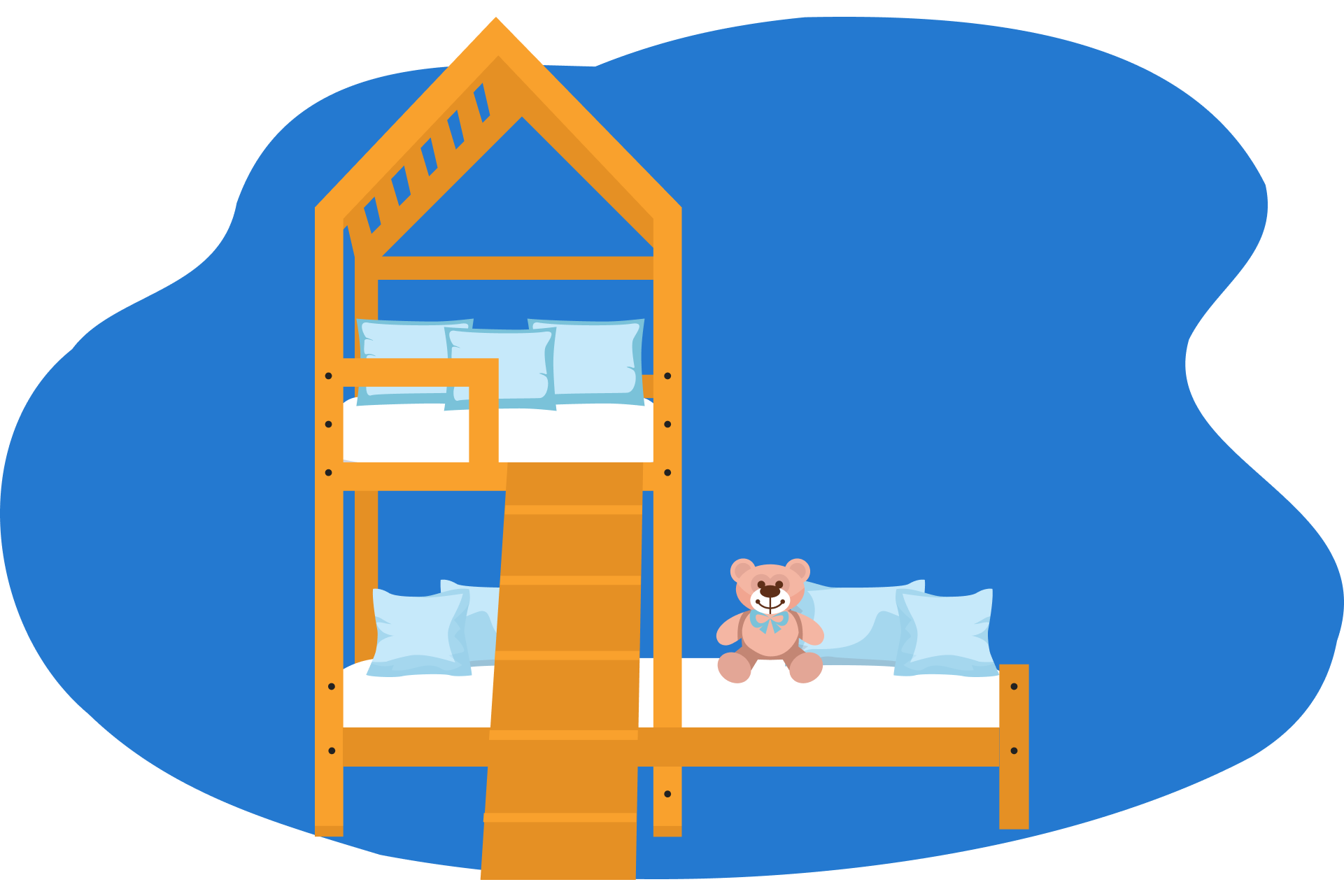 cama com escorregador